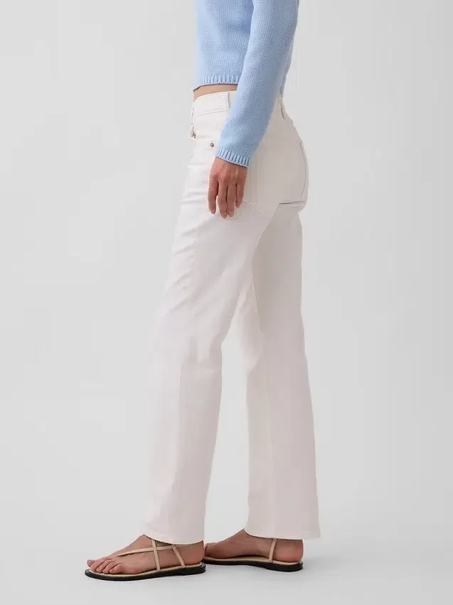 Jeans mit mittlerer Leibhöhe und geradem, lockerem Schnitt