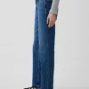 Jeans mit mittlerer Leibhöhe und geradem, lockerem Schnitt