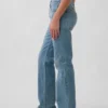 Jeans mit mittlerer Leibhöhe und geradem, lockerem Schnitt