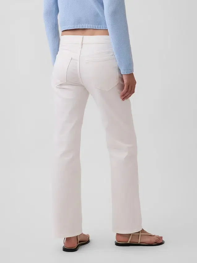 Jeans mit mittlerer Leibhöhe und geradem, lockerem Schnitt