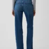 Jeans mit mittlerer Leibhöhe und geradem, lockerem Schnitt