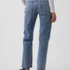Jeans mit mittlerer Leibhöhe und geradem, lockerem Schnitt