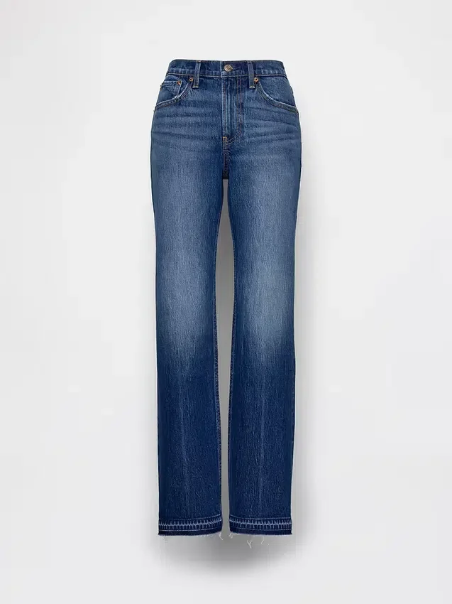 Jeans mit mittlerer Leibhöhe und geradem, lockerem Schnitt