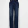 Jeans mit mittlerer Leibhöhe und geradem, lockerem Schnitt