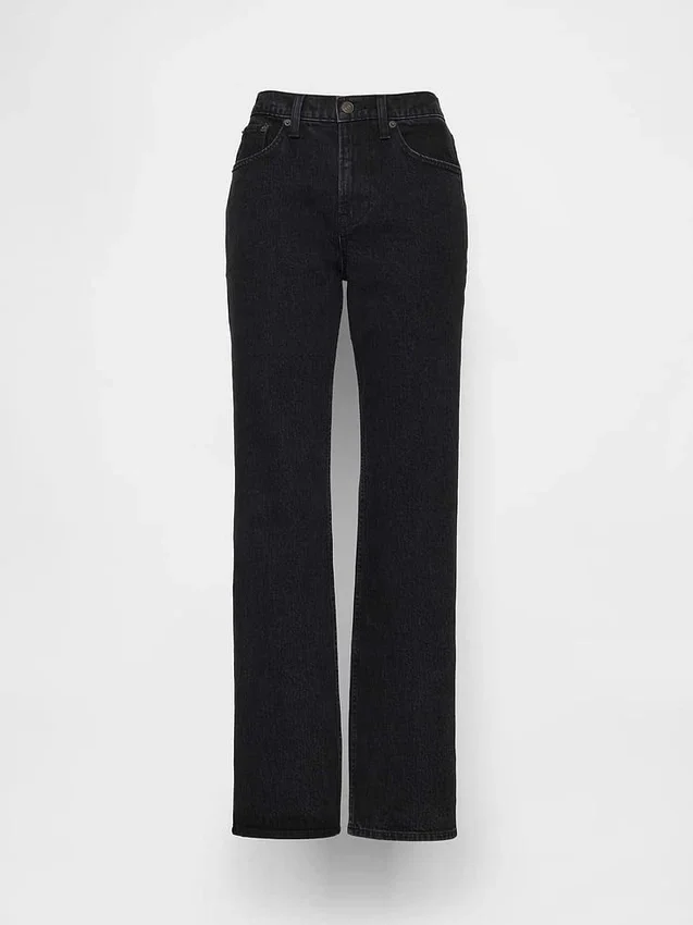 Jeans mit mittlerer Leibhöhe und geradem, lockerem Schnitt