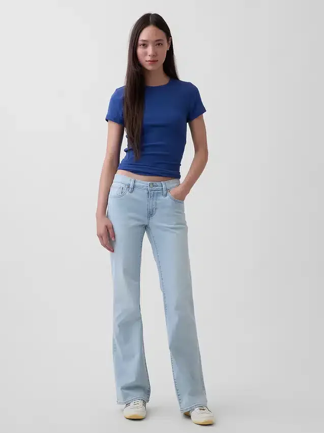Jeans mit niedriger Leibhöhe, lang und schmal