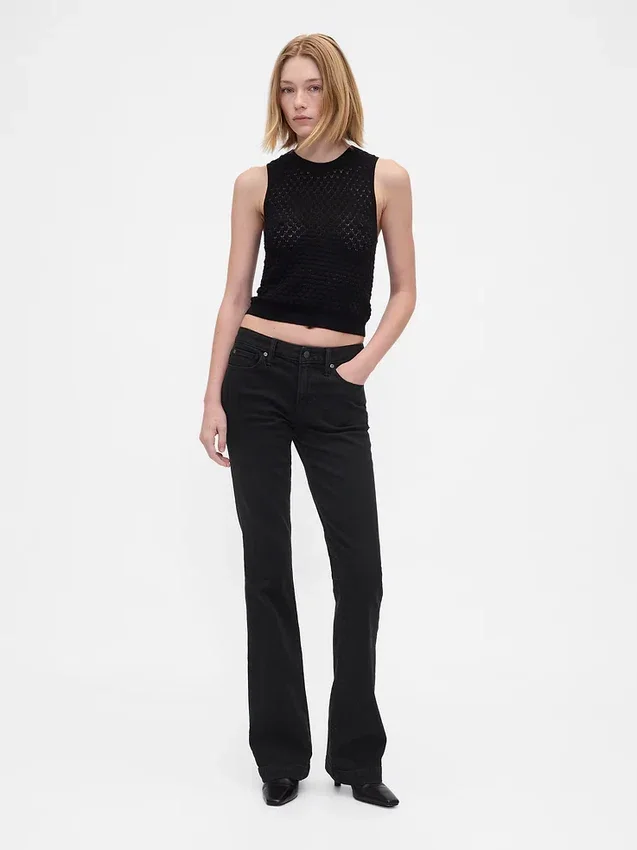 Jeans mit niedriger Leibhöhe, lang und schmal