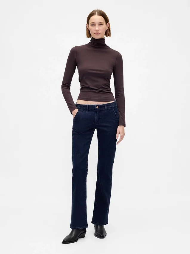 Jeans mit niedriger Leibhöhe, lang und schmal
