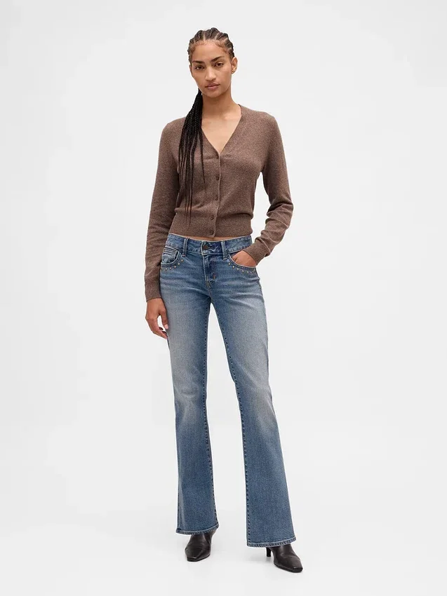 Jeans mit niedriger Leibhöhe, lang und schmal