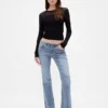 Jeans mit niedriger Leibhöhe, lang und schmal