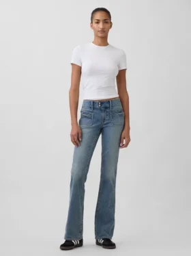 Jeans mit niedriger Leibhöhe, lang und schmal