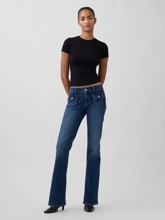 Jeans mit niedriger Leibhöhe, lang und schmal