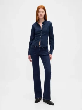 Jeans mit niedriger Leibhöhe, lang und schmal