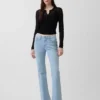 Jeans mit niedriger Leibhöhe, lang und schmal