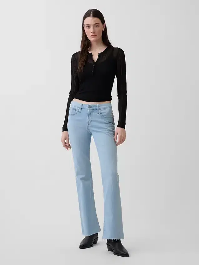 Jeans mit niedriger Leibhöhe, lang und schmal