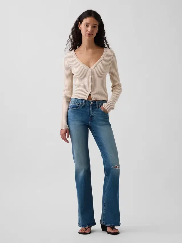 Jeans mit niedriger Leibhöhe, lang und schmal