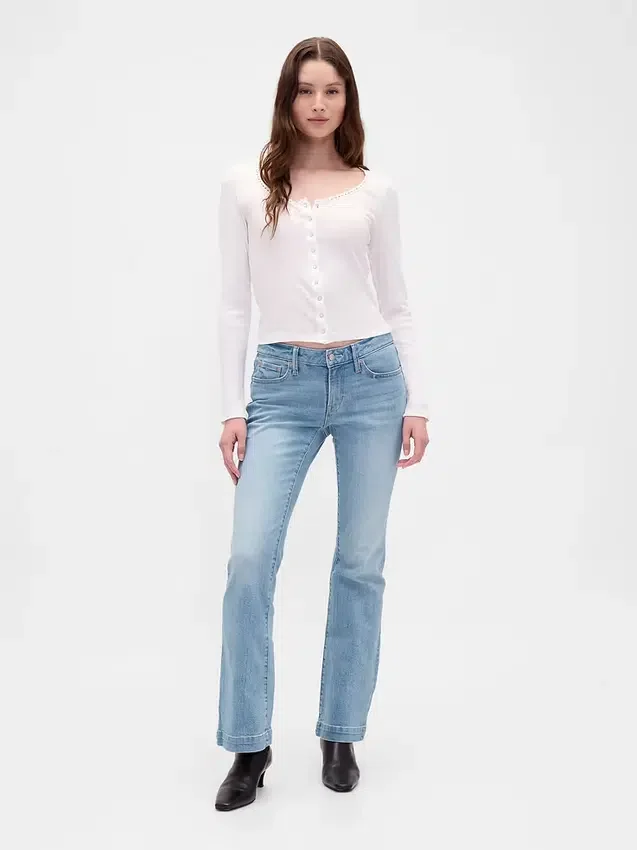 Jeans mit niedriger Leibhöhe, lang und schmal