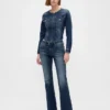 Jeans mit niedriger Leibhöhe, lang und schmal