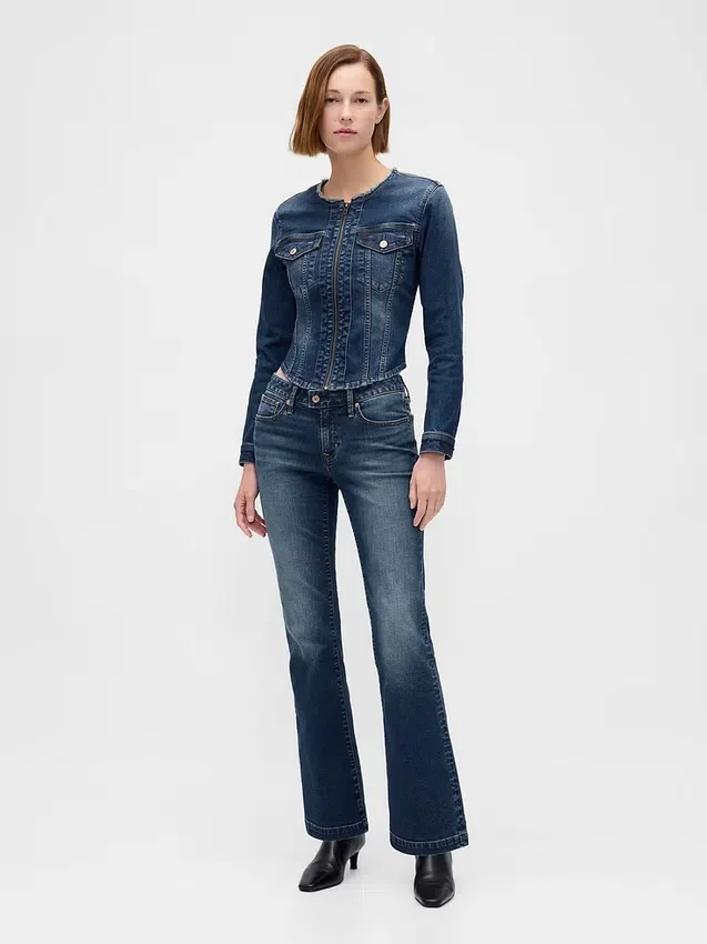Jeans mit niedriger Leibhöhe, lang und schmal