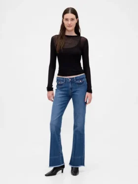 Jeans mit niedriger Leibhöhe, lang und schmal