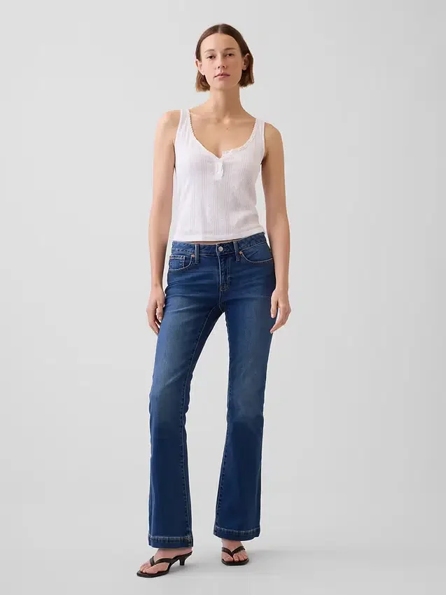 Jeans mit niedriger Leibhöhe, lang und schmal
