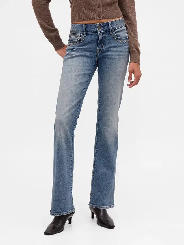 Jeans mit niedriger Leibhöhe, lang und schmal