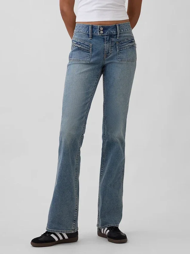 Jeans mit niedriger Leibhöhe, lang und schmal