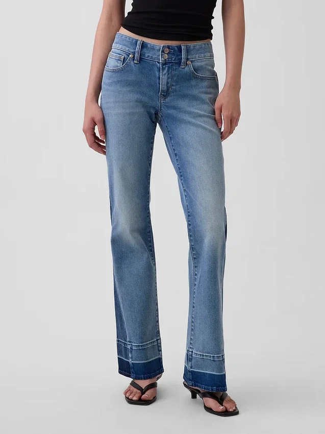 Jeans mit niedriger Leibhöhe, lang und schmal