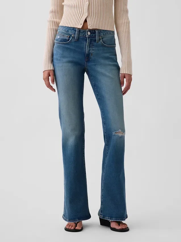Jeans mit niedriger Leibhöhe, lang und schmal