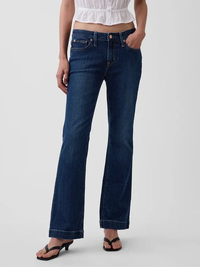 Jeans mit niedriger Leibhöhe, lang und schmal