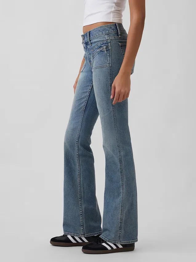 Jeans mit niedriger Leibhöhe, lang und schmal