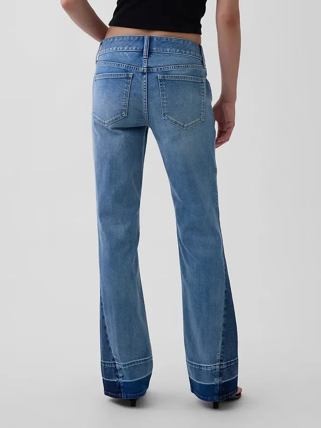 Jeans mit niedriger Leibhöhe, lang und schmal