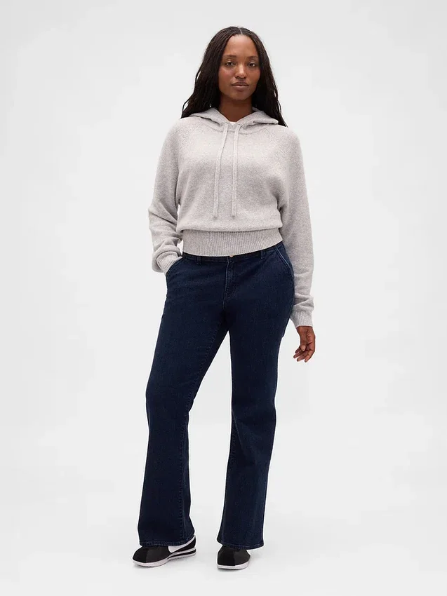 Jeans mit niedriger Leibhöhe, lang und schmal