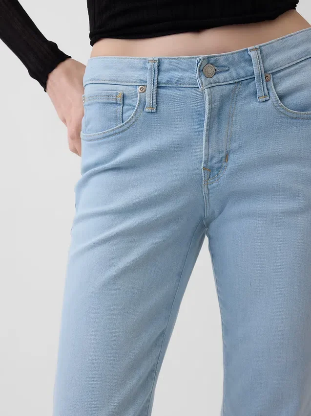 Jeans mit niedriger Leibhöhe, lang und schmal