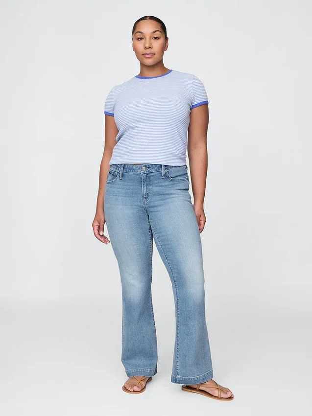 Jeans mit niedriger Leibhöhe, lang und schmal