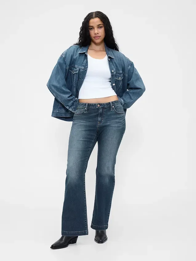 Jeans mit niedriger Leibhöhe, lang und schmal