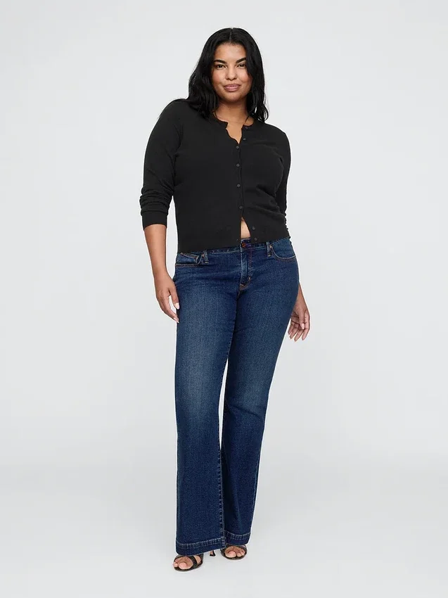 Jeans mit niedriger Leibhöhe, lang und schmal
