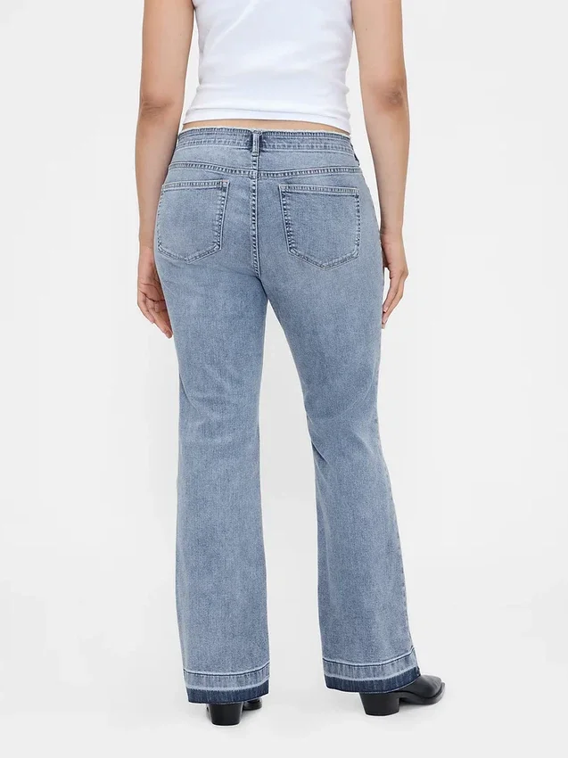 Jeans mit niedriger Leibhöhe, lang und schmal