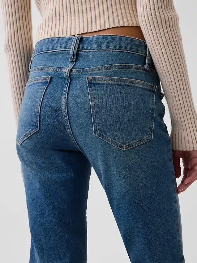 Jeans mit niedriger Leibhöhe, lang und schmal