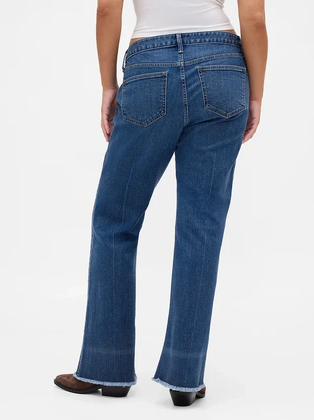 Jeans mit niedriger Leibhöhe, lang und schmal