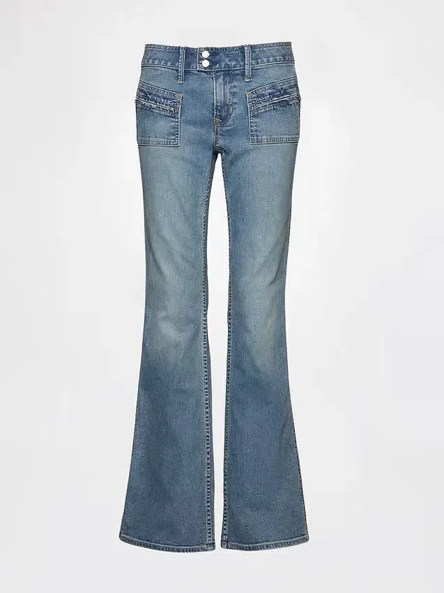Jeans mit niedriger Leibhöhe, lang und schmal
