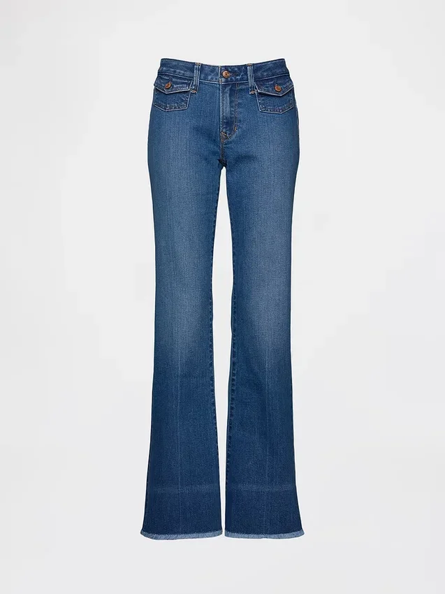 Jeans mit niedriger Leibhöhe, lang und schmal