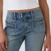 Jeans mit niedriger Leibhöhe, lang und schmal