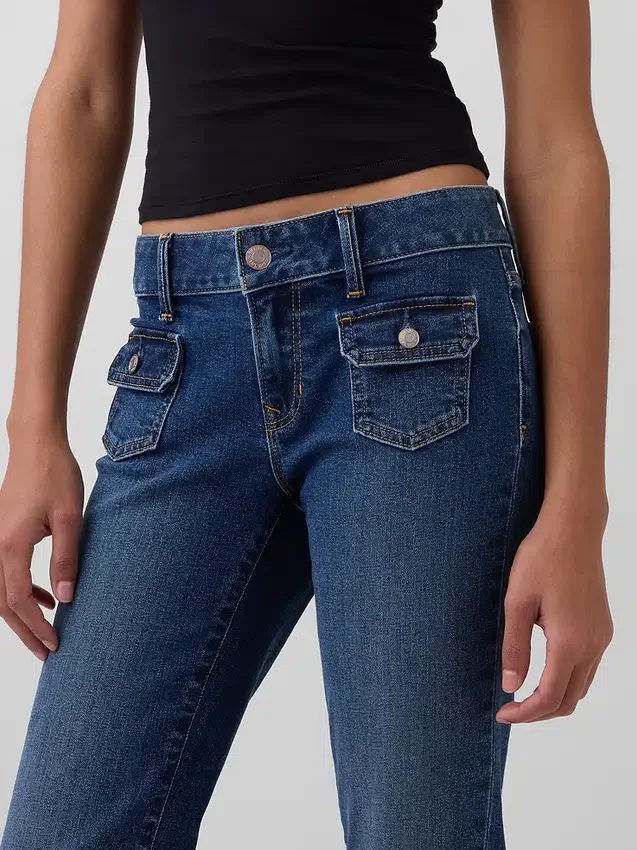 Jeans mit niedriger Leibhöhe, lang und schmal