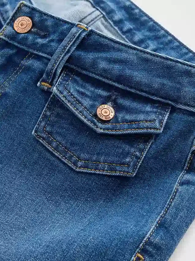 Jeans mit niedriger Leibhöhe, lang und schmal
