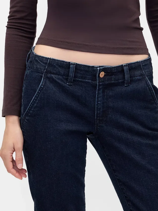Jeans mit niedriger Leibhöhe, lang und schmal