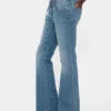 Jeans mit niedriger Leibhöhe, langem Schnitt und schmaler Passform, zum Schnüren