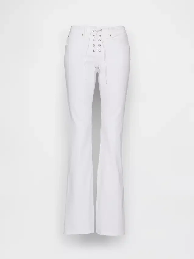 Jeans mit niedriger Leibhöhe, langem Schnitt und schmaler Passform, zum Schnüren