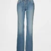Jeans mit niedriger Leibhöhe, langem Schnitt und schmaler Passform, zum Schnüren