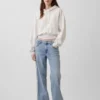 Jeans mit niedriger Leibhöhe, lockerer Passform und seitlichen Streifen im 90er-Jahre-Stil